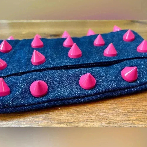 Punk / Metal Clutch | Pink Pyramid Studs | Heavy & Serious - Picture 2 of 6